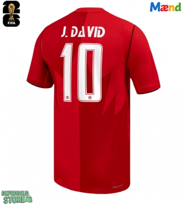 Canada Jonathan David #10 Replika Hjemmebanetrøje VM 2026 Kortærmet
